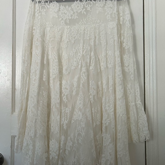 Free People White Lace Long Sleeve Dress - Picture 4 of 6